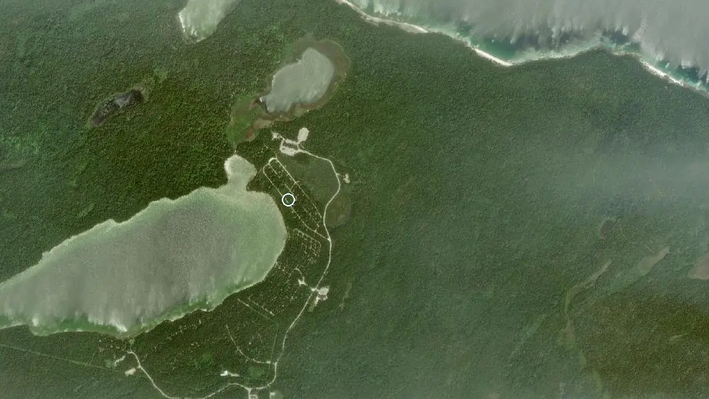 Aerial view of Poplars Campsite and surroundings