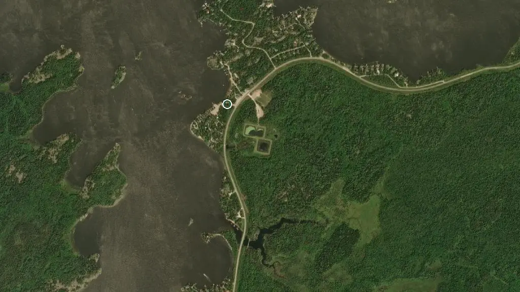Aerial view of Whiteshell Provincial Park - Otter Falls Campground and surroundings