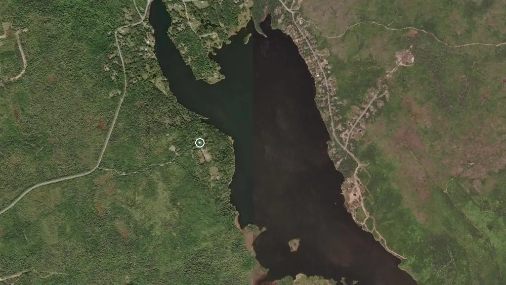 Aerial view of Camp Harris and surroundings