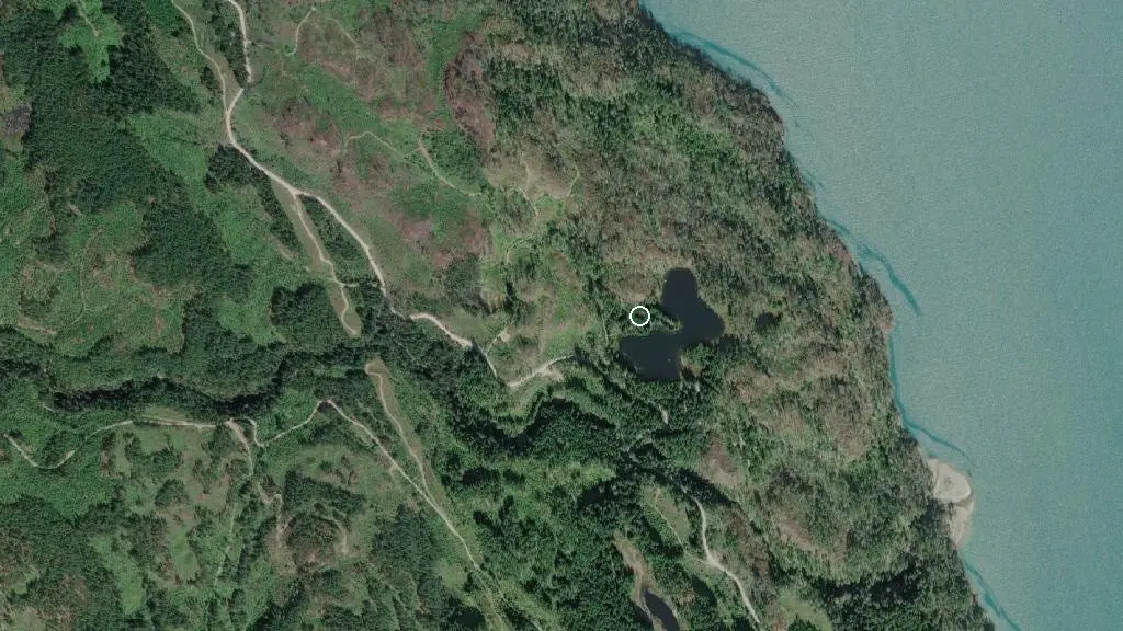 Aerial view of Highland Campground and surroundings