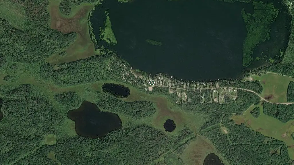 Aerial view of Bear Lake Campground and surroundings