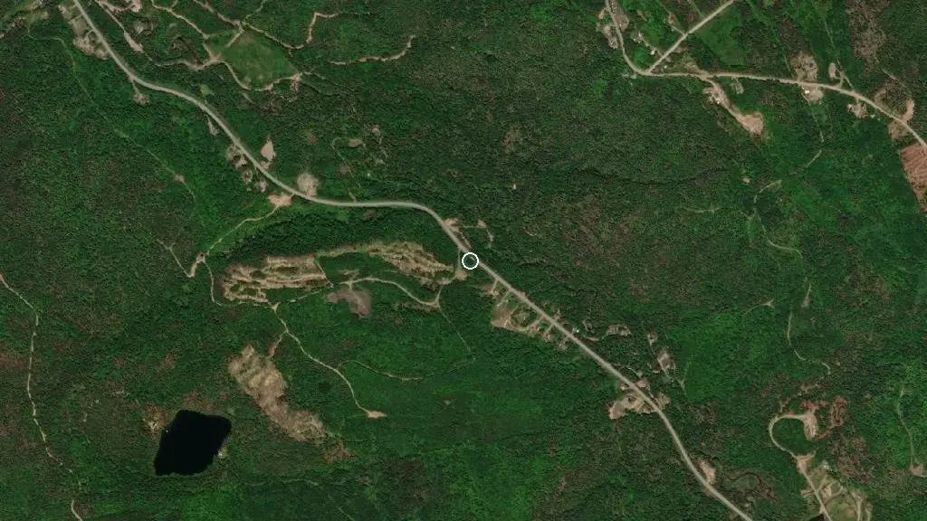 Aerial view of Camping du Parc National de la Gaspésie - Sépaq and surroundings