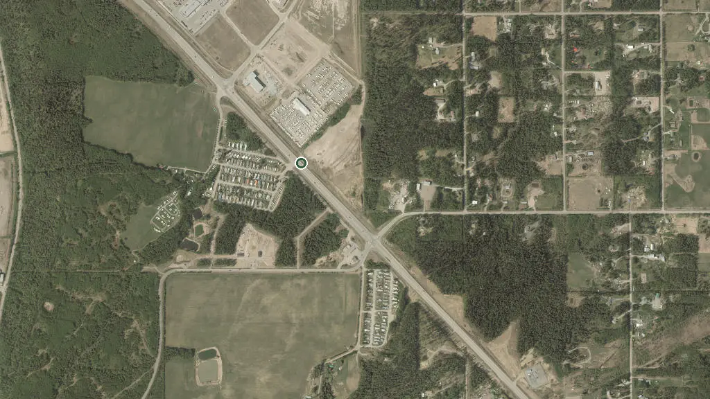 Aerial view of Sintich RV Park and surroundings