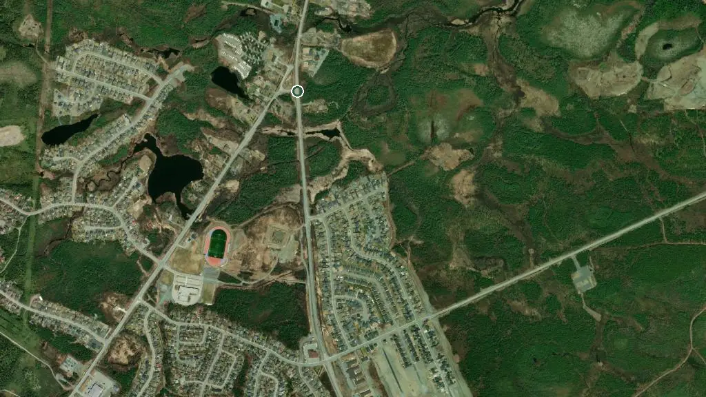 Aerial view of Jonathan's Pond Campground and surroundings