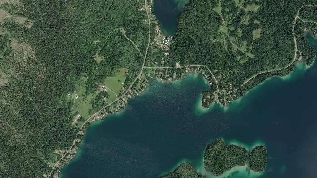 Aerial view of Moosehaven Resort and surroundings