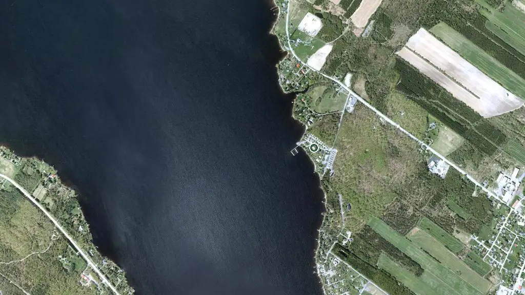 Aerial view of Parc du Grand lac St-François and surroundings