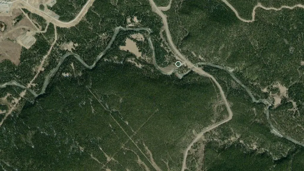Aerial view of Brown Creek Provincial Recreation Area and surroundings