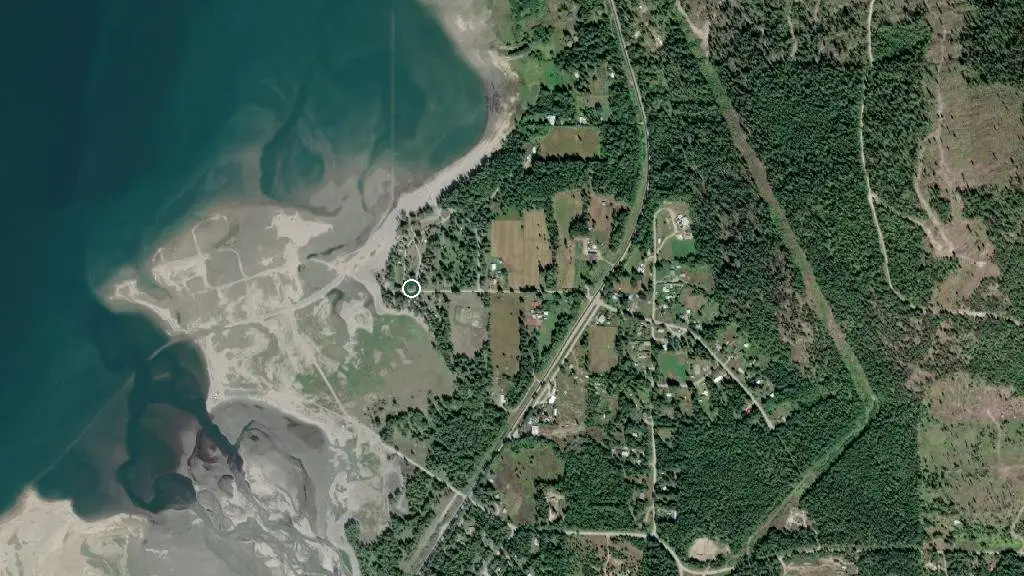 Aerial view of Burton Historical Park and surroundings