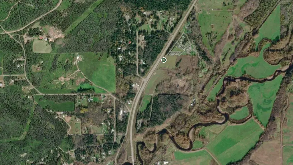 Aerial view of Shady Rest RV Park and surroundings