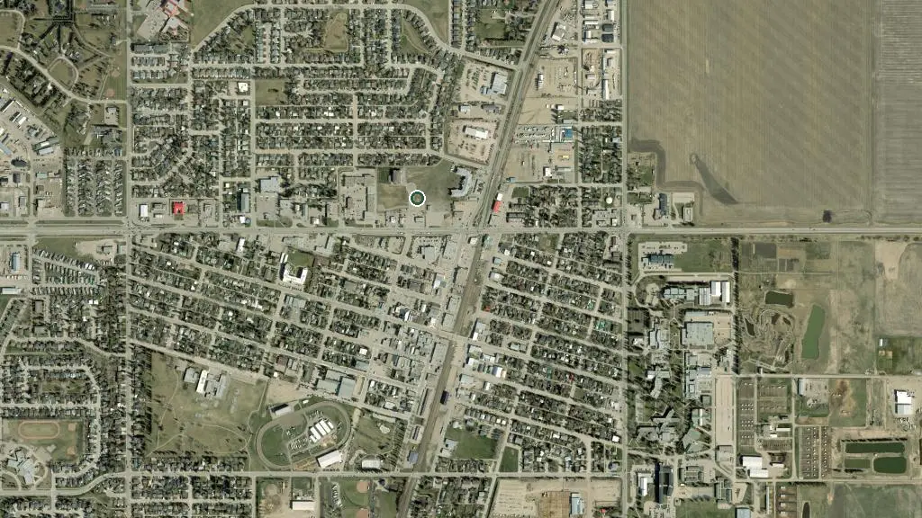 Aerial view of O.R. Hedges Lions Campground and surroundings