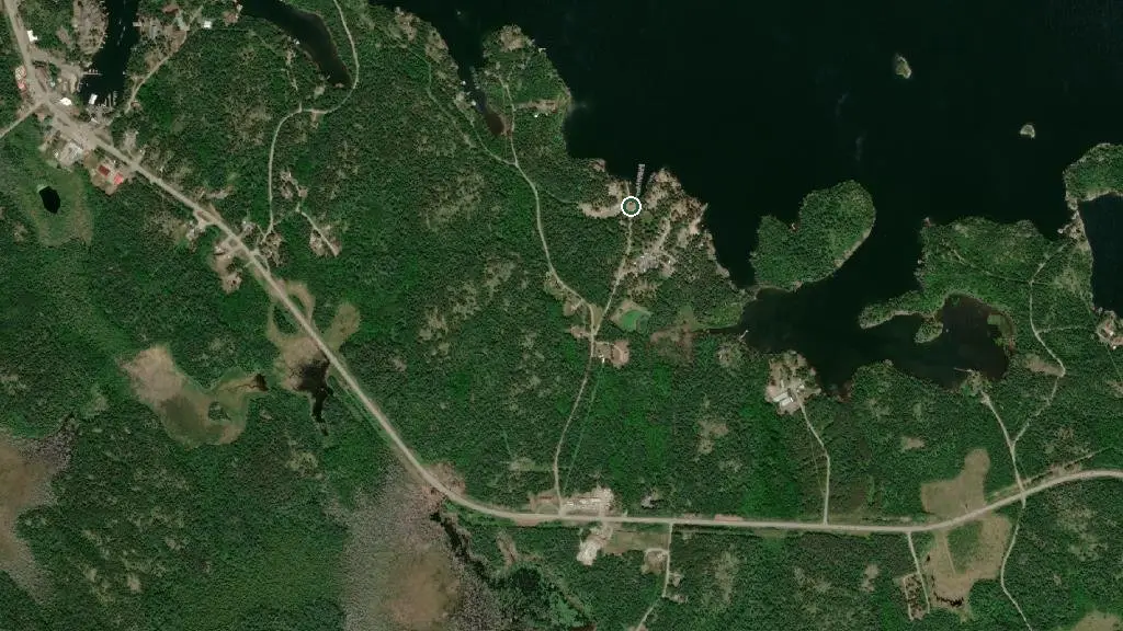 Aerial view of Tomahawk RV Park and surroundings