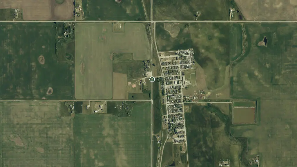 Aerial view of Chinook Campground and Baseball Diamonds and surroundings