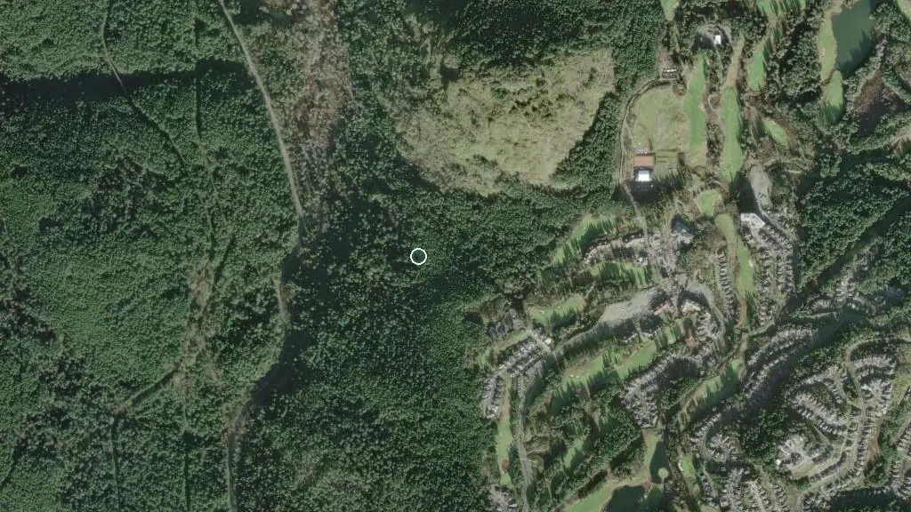 Aerial view of Goldstream Provincial Park and surroundings