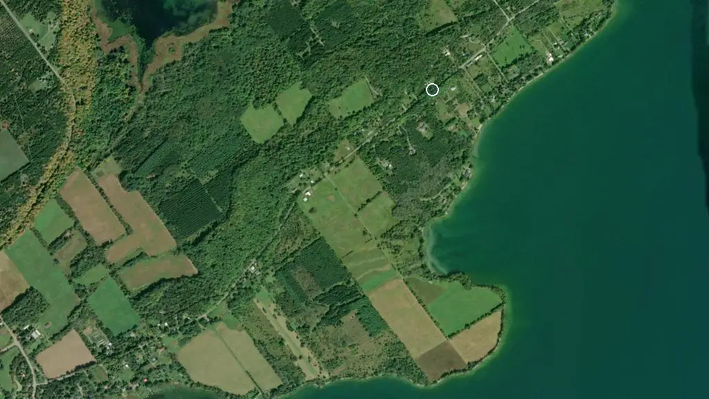 Aerial view of Accommodating Bay Park and surroundings