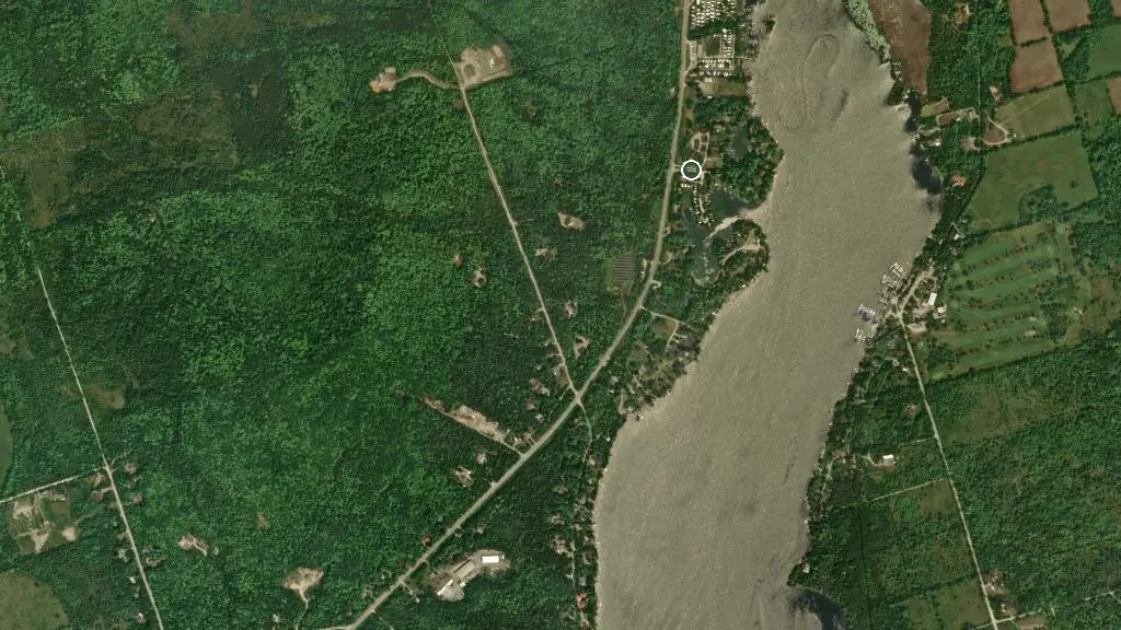 Aerial view of Caygeon Cove Resort and surroundings