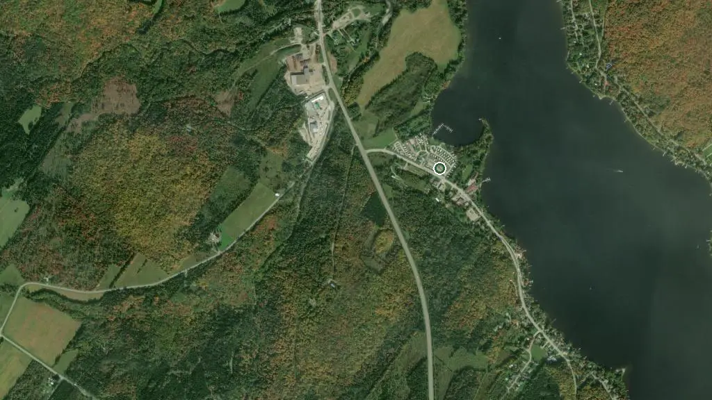 Aerial view of Camping Plage de la Baie and surroundings