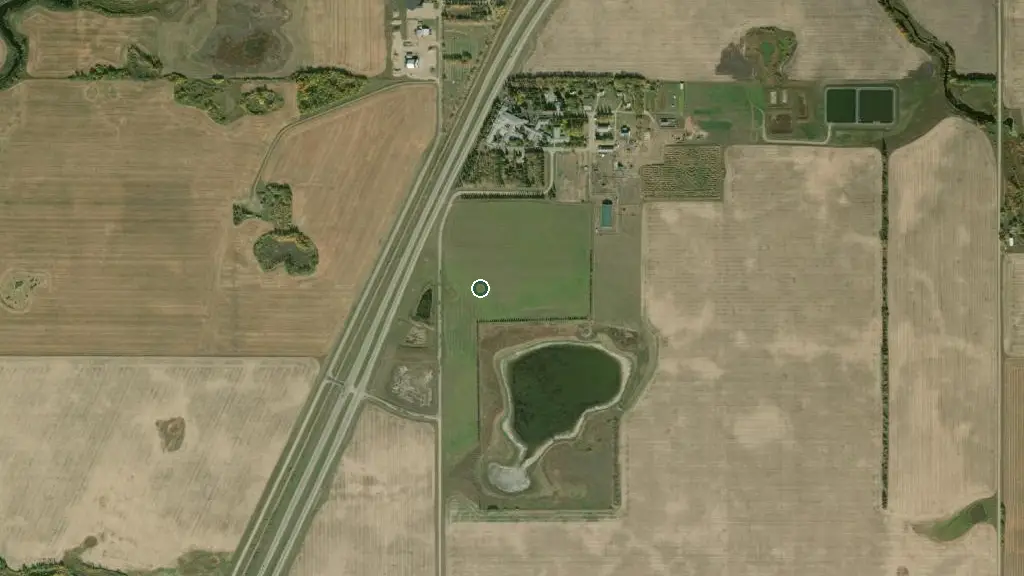 Aerial view of Valley Regional Park, Rosthern and surroundings