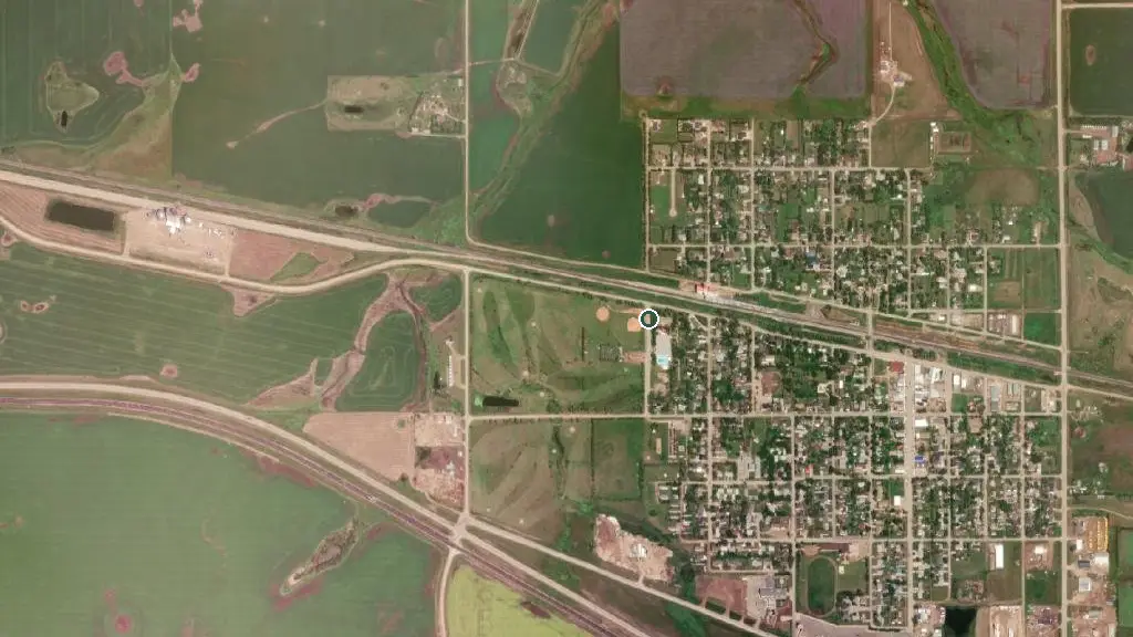 Aerial view of Grenfell Recreational Park and surroundings