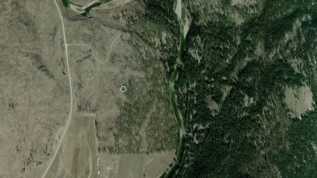 Aerial view of Kettle River Recreation Area and surroundings