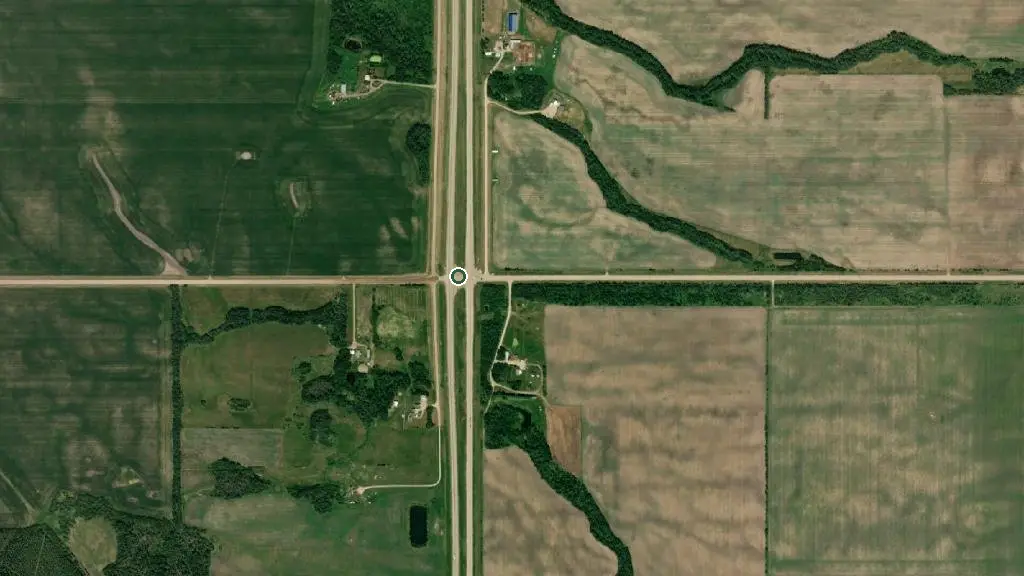 Aerial view of Simonette River Prov Rec Area and surroundings