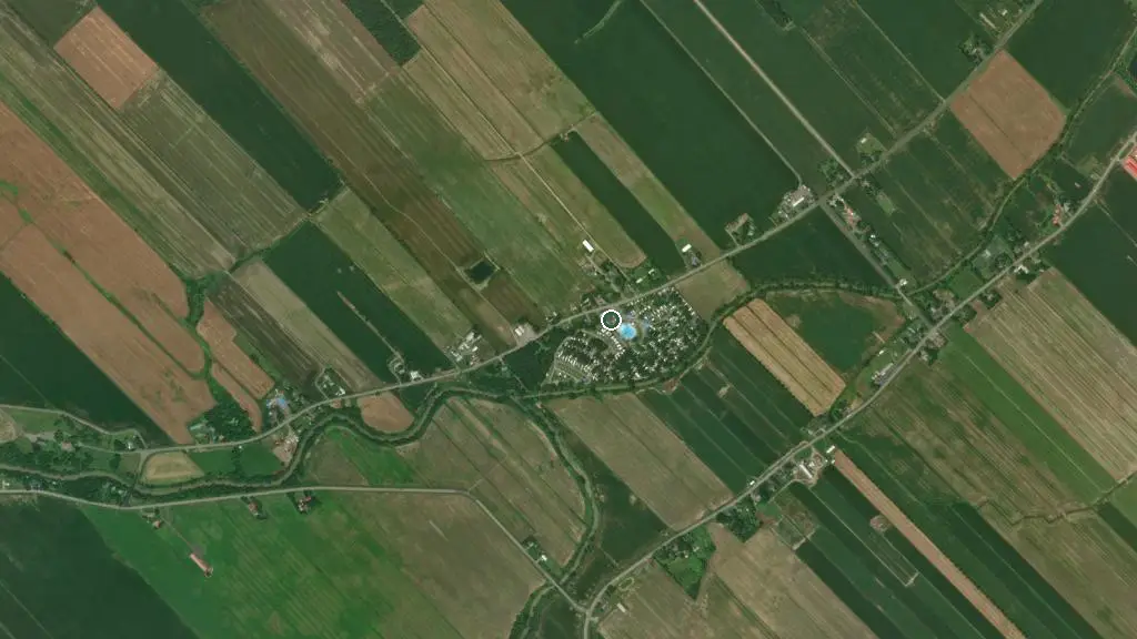 Aerial view of Camping Lac du Repos and surroundings