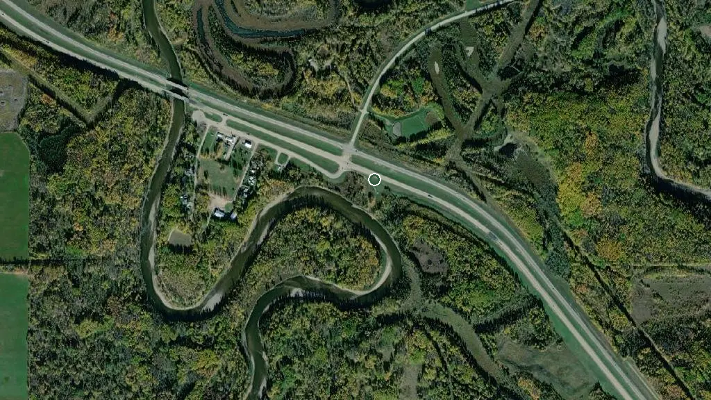 Aerial view of Waskahigan River Prov Rec Area and surroundings