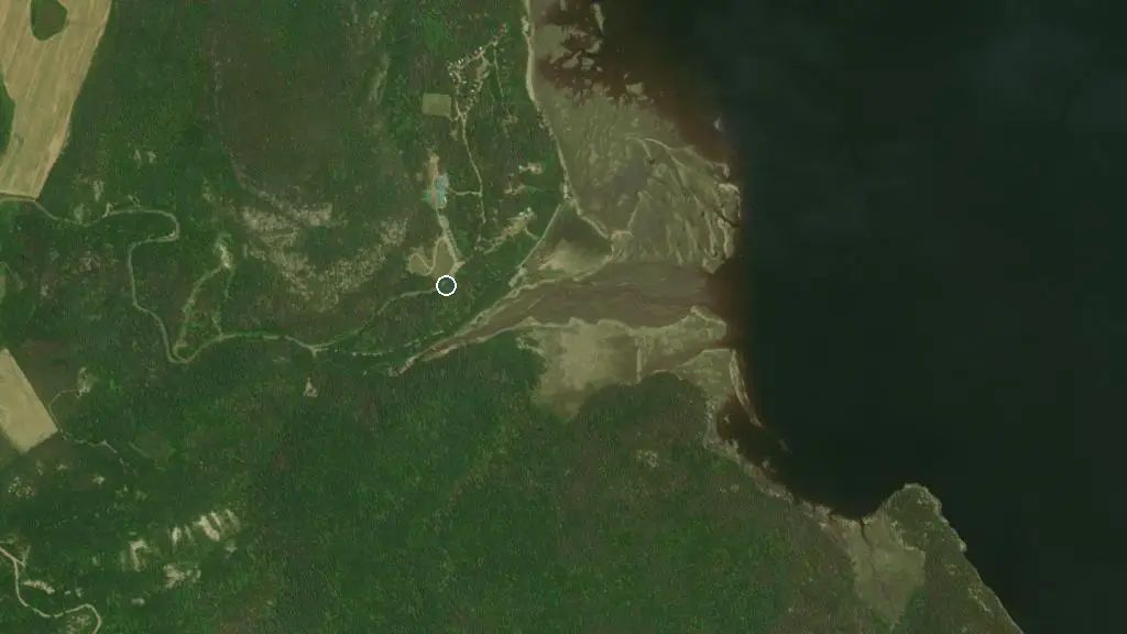Aerial view of Camping Village-Vacances Petit-Saguenay and surroundings