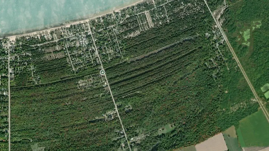 Aerial view of Carolinian Forest Campground and surroundings