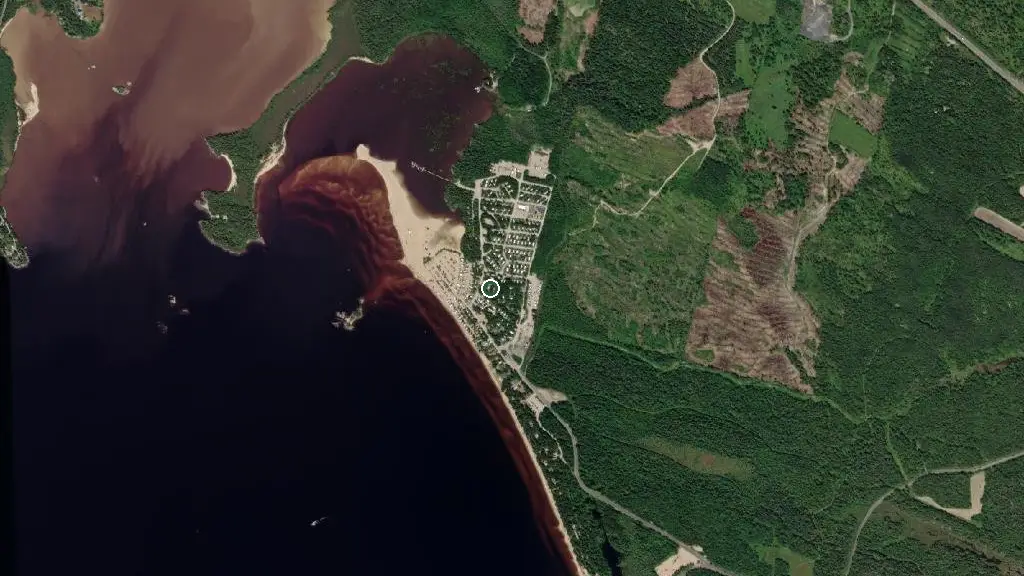 Aerial view of Camping Belley and surroundings