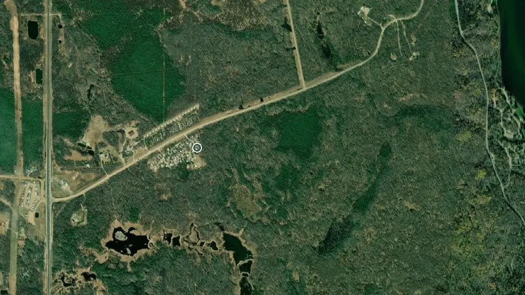 Aerial view of George’s RV Park and surroundings