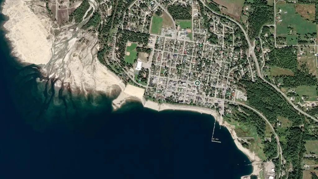 Aerial view of Halcyon Hot Springs Resort and surroundings