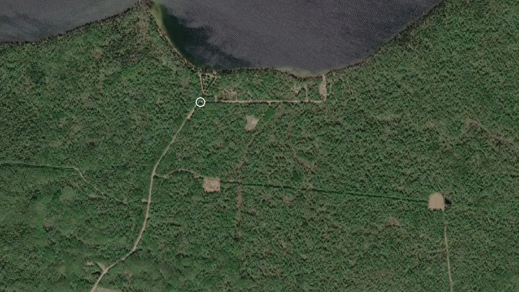 Aerial view of Wolf Lake M.D. Park and surroundings