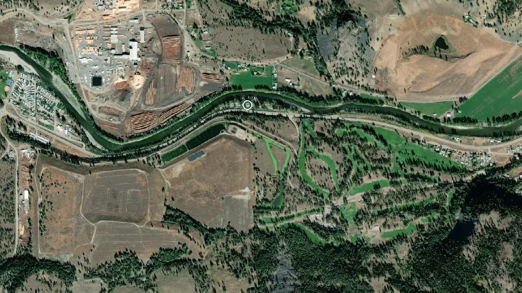 Aerial view of Princeton Municipal RV Park & Campground and surroundings