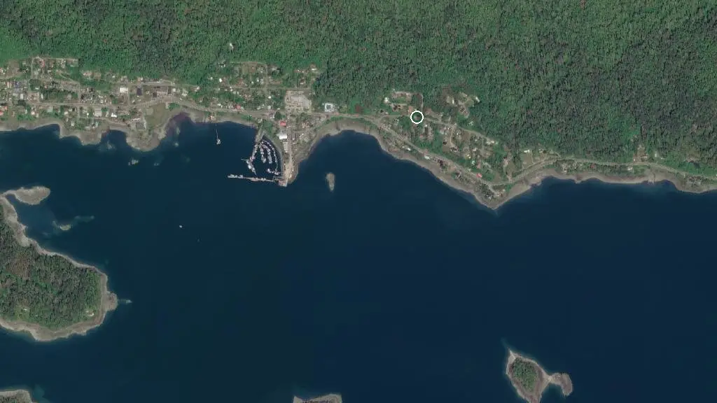 Aerial view of The Bunkhouse Campground Resort and surroundings