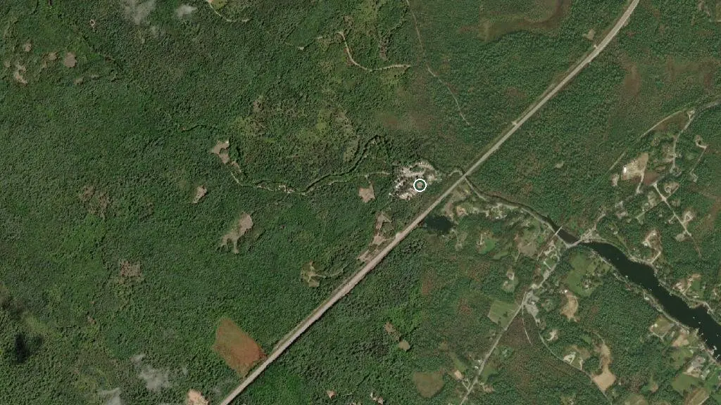 Aerial view of RayPort Campground and surroundings