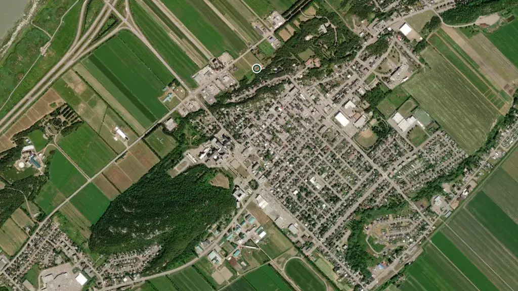 Aerial view of Halte de la Grande-Anse and surroundings