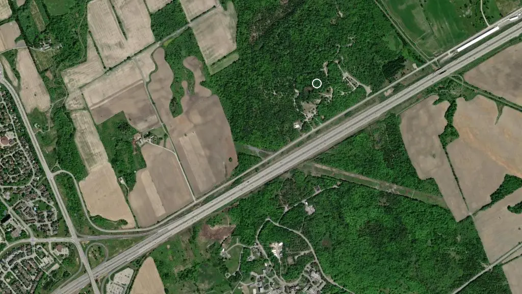 Aerial view of Wesley Clover Parks Campground and surroundings
