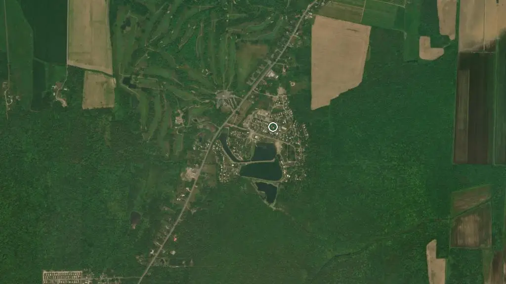 Aerial view of Camping Canne de Bois de Hemmingford and surroundings