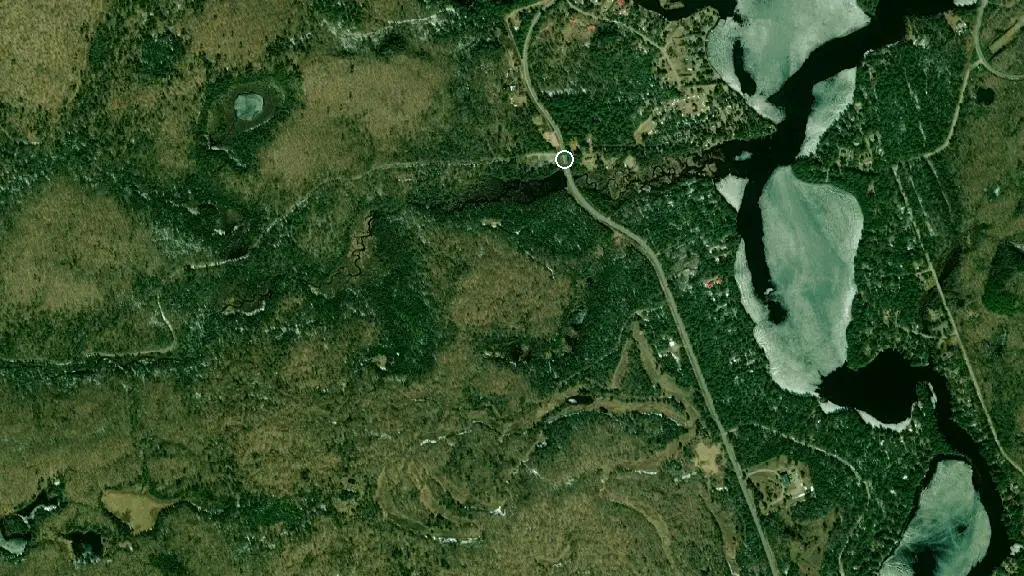 Aerial view of Pine Grove Point Resort and surroundings