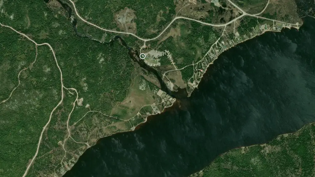 Aerial view of Mint Brook RV and Campgrounds and surroundings
