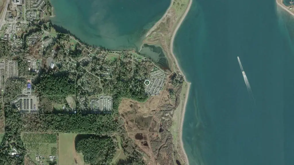 Aerial view of Popeye's Campground and surroundings