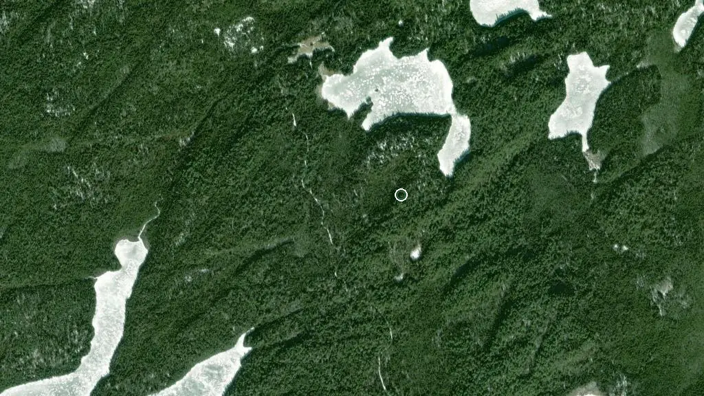 Aerial view of Sleeping Giant Provincial Park and surroundings