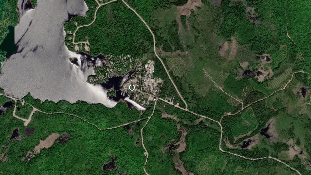 Aerial view of Domaine Des Huards and surroundings