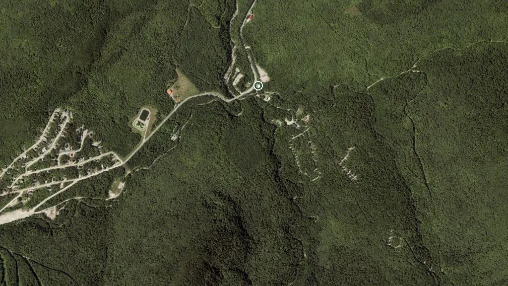 Aerial view of Camping du Parc du Massif du Sud and surroundings