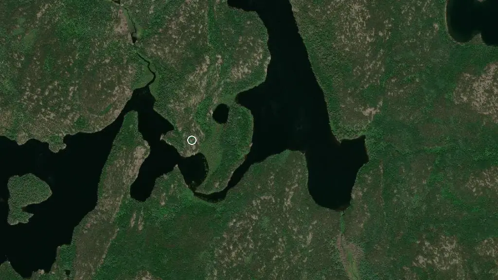 Aerial view of Pye's Landing and surroundings