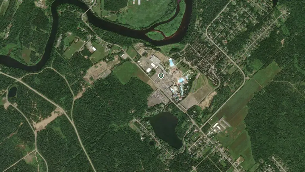 Aerial view of Camping Valcartier and surroundings