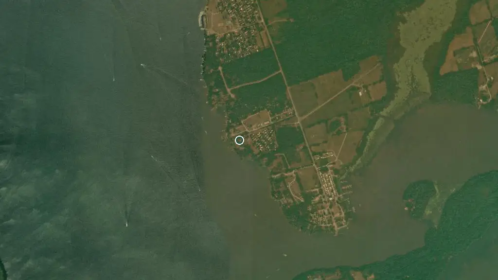 Aerial view of Camp Ashtabula and surroundings