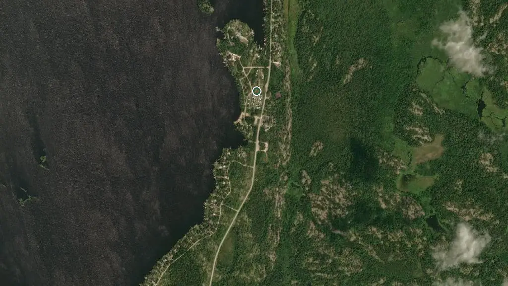 Aerial view of Whiteshell Provincial Park - Brereton Lake Campground and surroundings