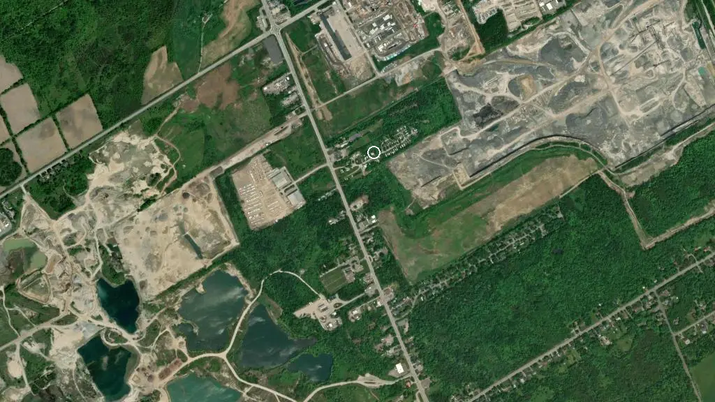 Aerial view of Camp Hither Hills and surroundings