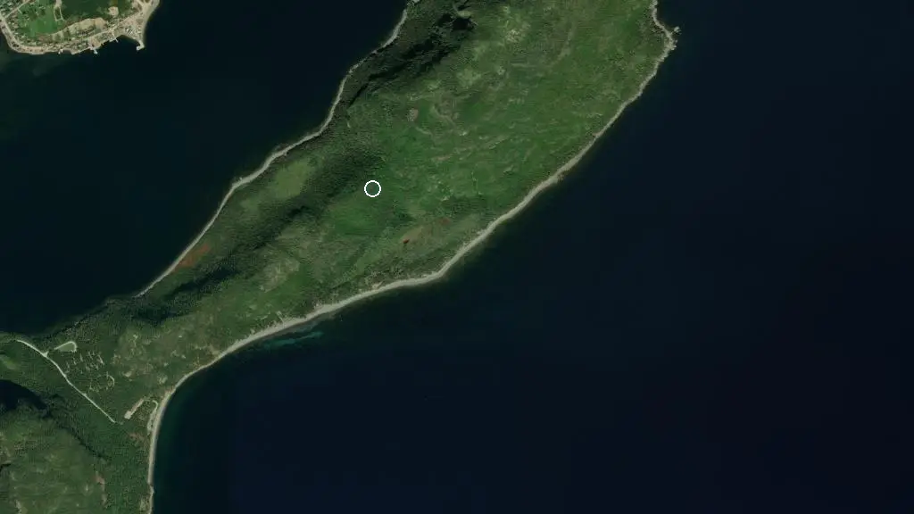 Aerial view of Blow Me Down Provincial Park and surroundings
